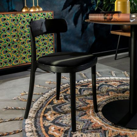 Dutchbone Eetkamerstoel 'Brandon', kleur Zwart