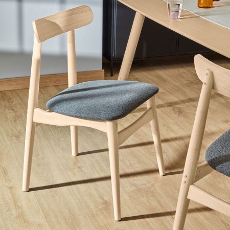 Kave Home Eetkamerstoel 'Nayme', kleur Donkergrijs