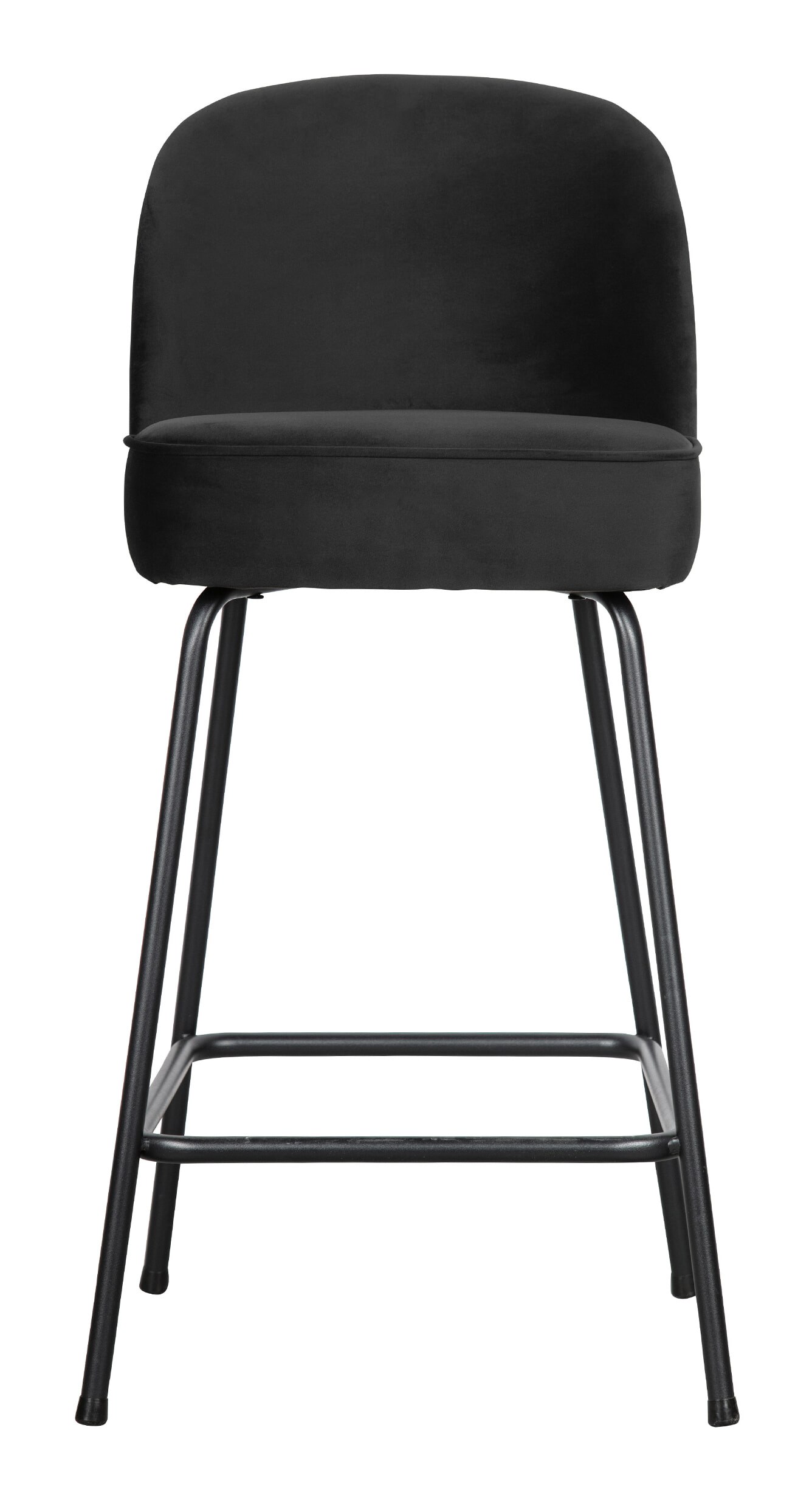 BePureHome Barkruk 'Vogue' (zithoogte 65cm) Velvet, kleur Zwart
