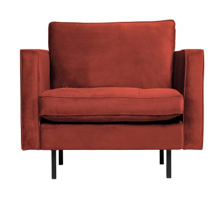 BePureHome Fauteuil 'Rodeo' Classic, Velvet, kleur Chestnut