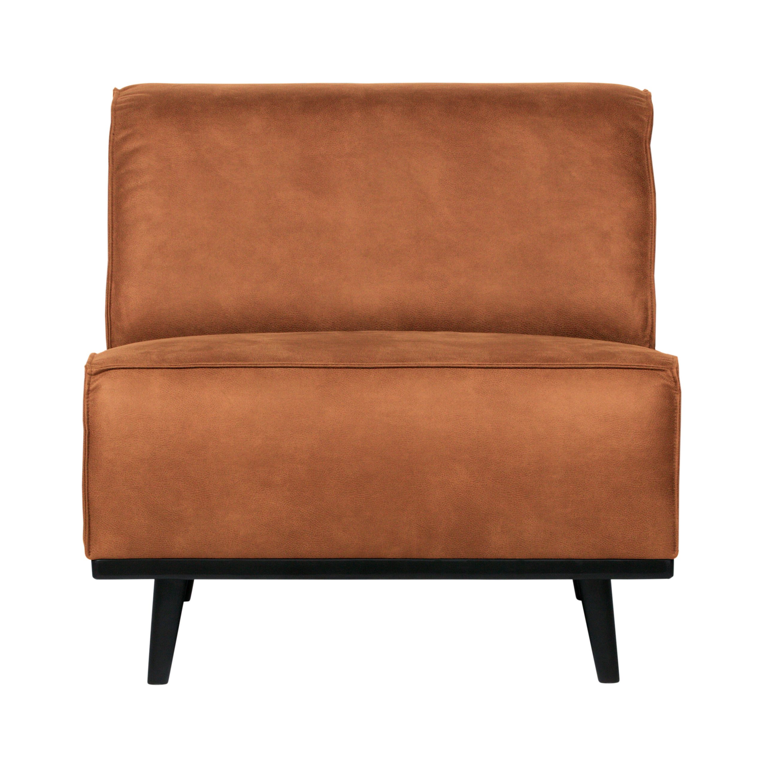 BePureHome Bank 'Statement' 1-zits Element, Eco Leder, kleur Cognac