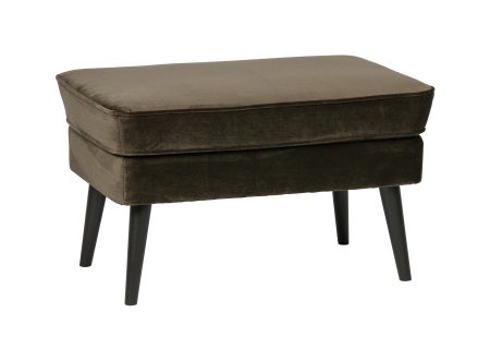 WOOOD Hocker 'Rocco' Velvet, kleur Warm Groen