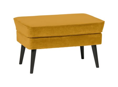 WOOOD Hocker 'Rocco' Velvet, kleur Oker