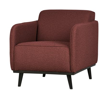 BePureHome Fauteuil 'Statement' Met arm, Bouclé, kleur Chestnut