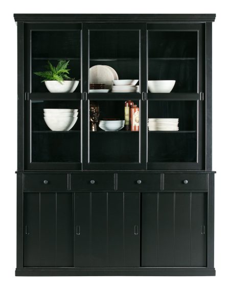 WOOOD Vitrinekast 'Lagos', kleur Zwart