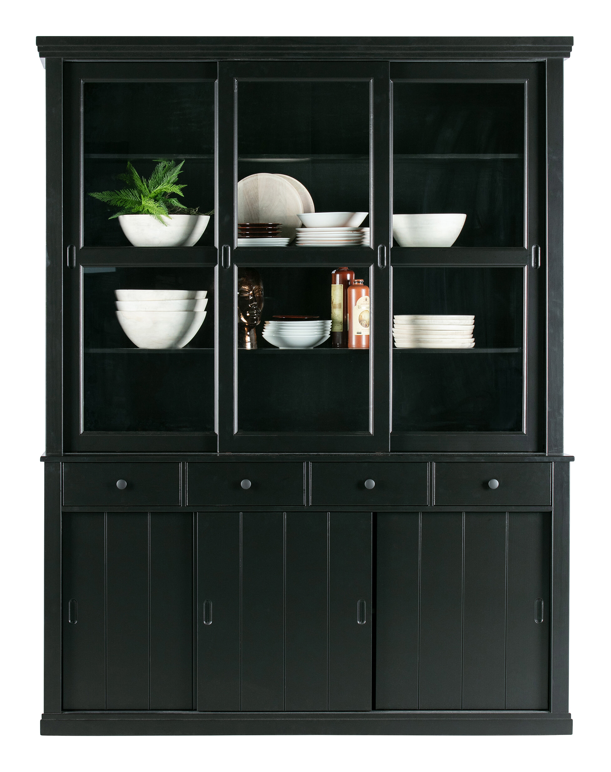 WOOOD Vitrinekast 'Lagos', kleur Zwart