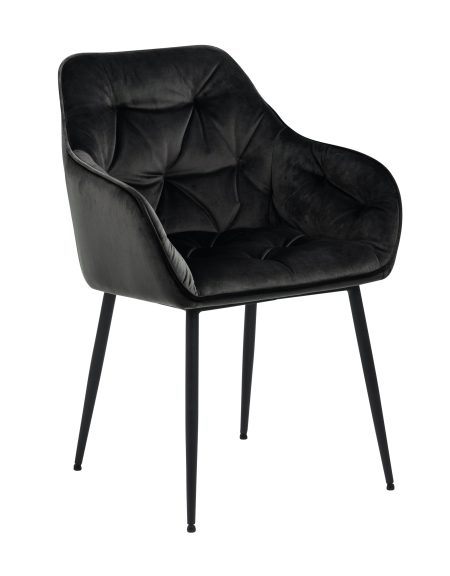 Bendt Eetkamerstoel 'Loren' Velvet, kleur Grey/Brown