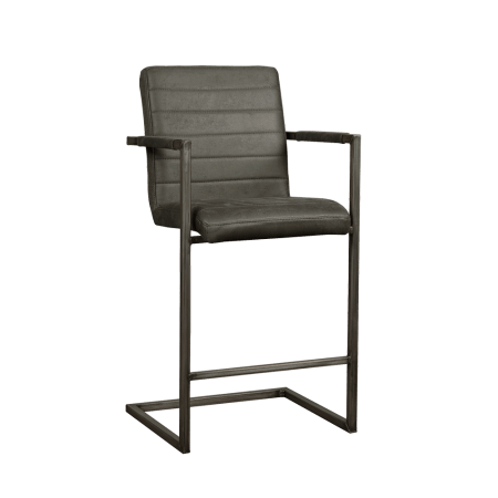 Tower Living Barkruk 'Rocca' (zithoogte 69cm), kleur antraciet