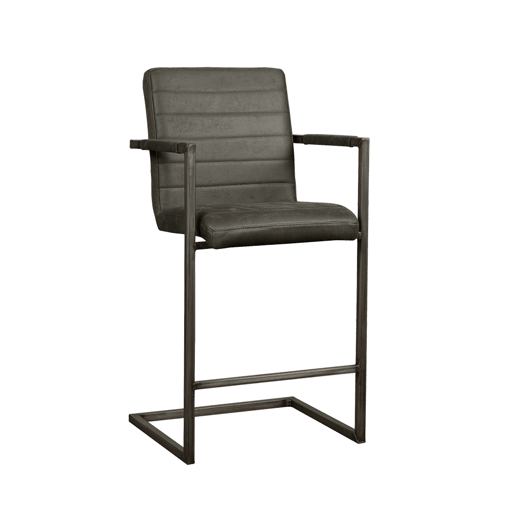 Tower Living Barkruk 'Rocca' (zithoogte 69cm), kleur antraciet