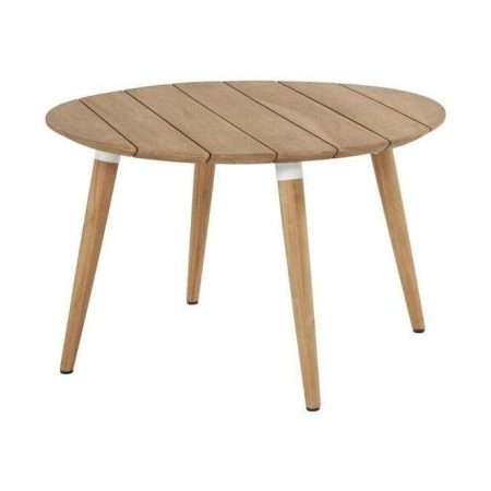 Hartman Sophie Studio Teak tuintafel Ø 120 cm, met wit detail