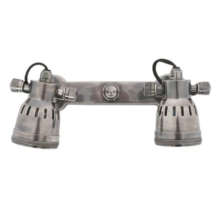 Opbouwspot Indigo Double Antiek Zilver