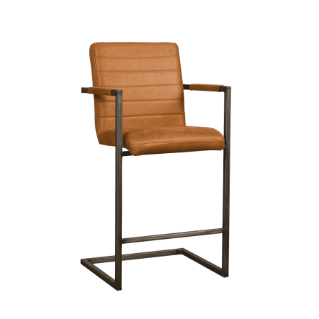 Tower Living Barkruk 'Rocca' kleur cognac, (zithoogte 69cm)