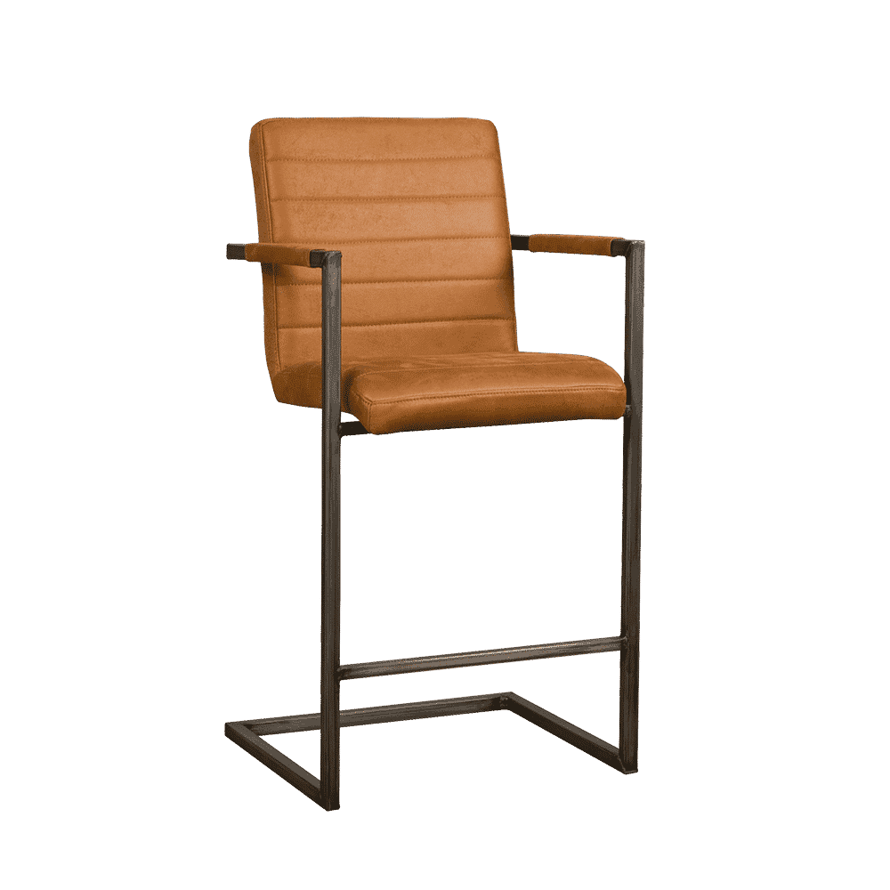 Tower Living Barkruk 'Rocca' kleur cognac, (zithoogte 69cm)