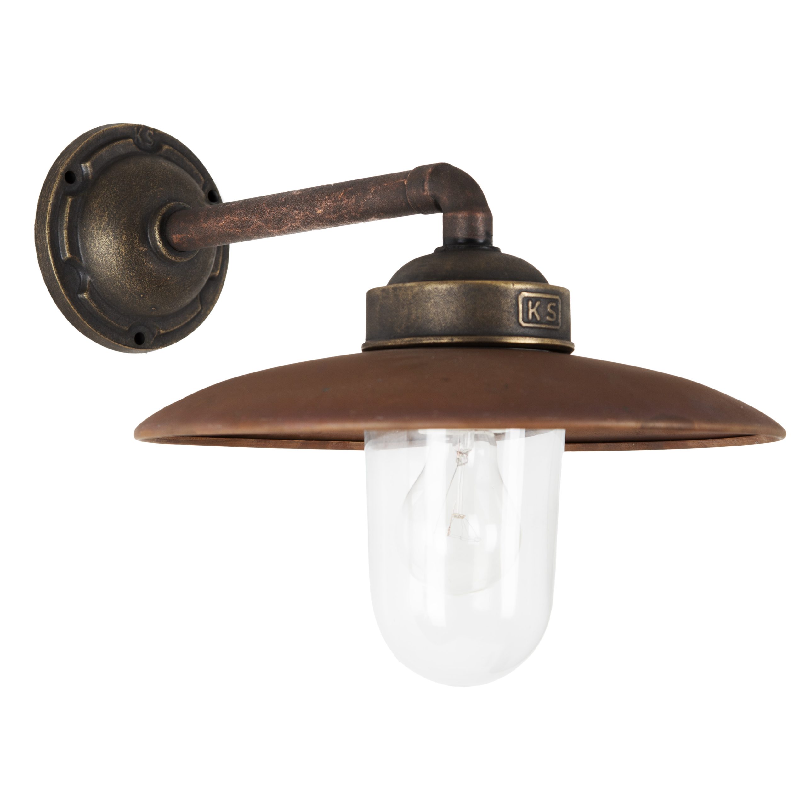 Palazzo Stallamp Brons/Koper met 8W Bewegingssensor LED