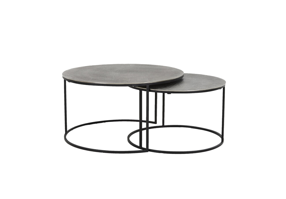 Light & Living Salontafel 'Rengo' Set van 2 stuks, kleur Antiek Lood