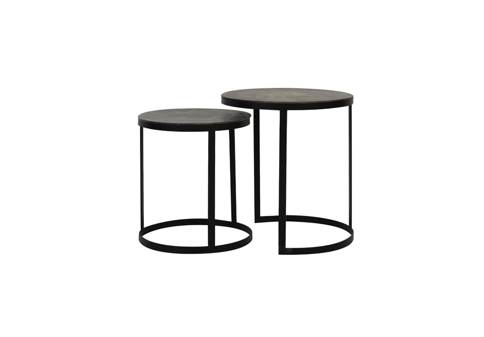 Light & Living Bijzettafel 'Trelo' Set van 2 stuks, kleur Antiek Brons