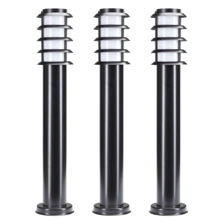 Tuinlamp Soll 2 set 3 stuks zwart E27 fitting weersbestandig IP44