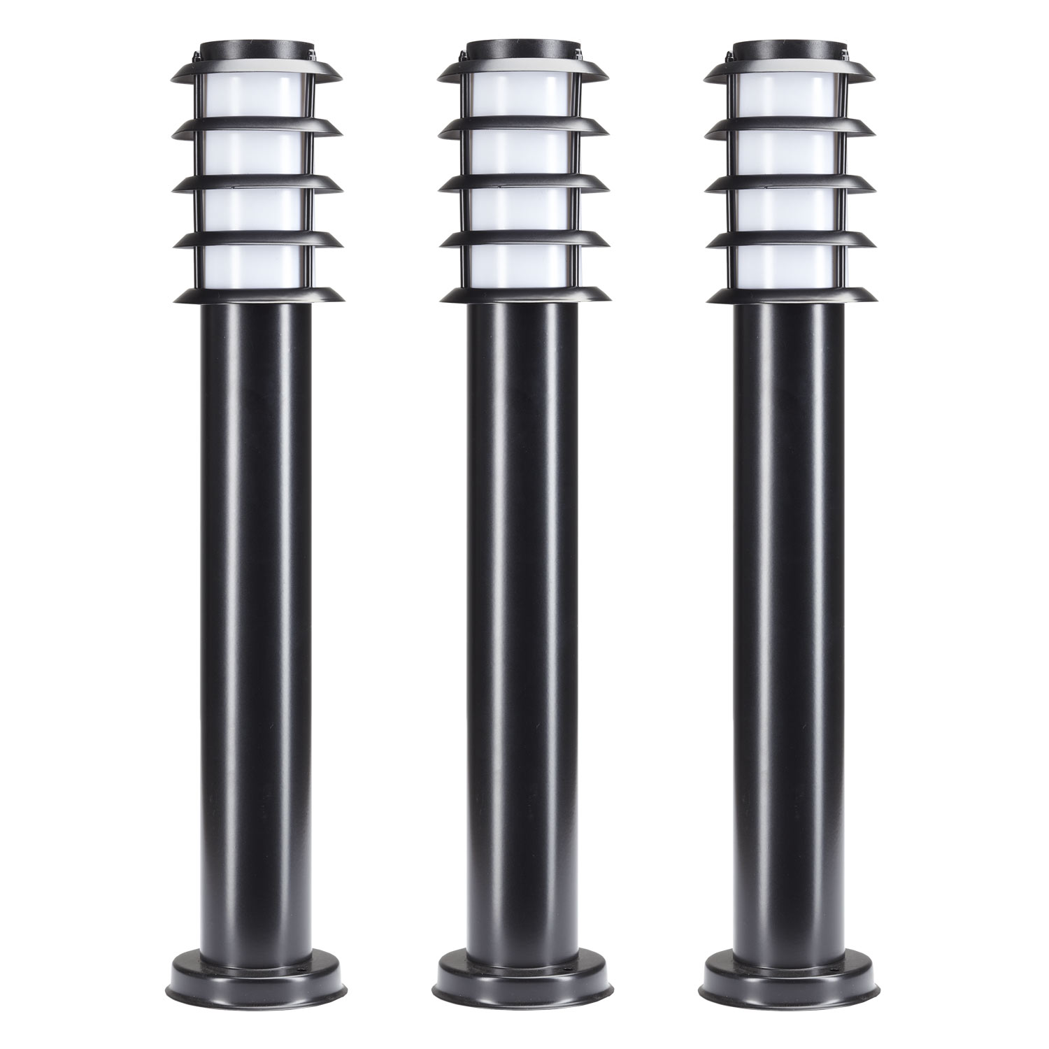 Tuinlamp Soll 2 set 3 stuks zwart E27 fitting weersbestandig IP44