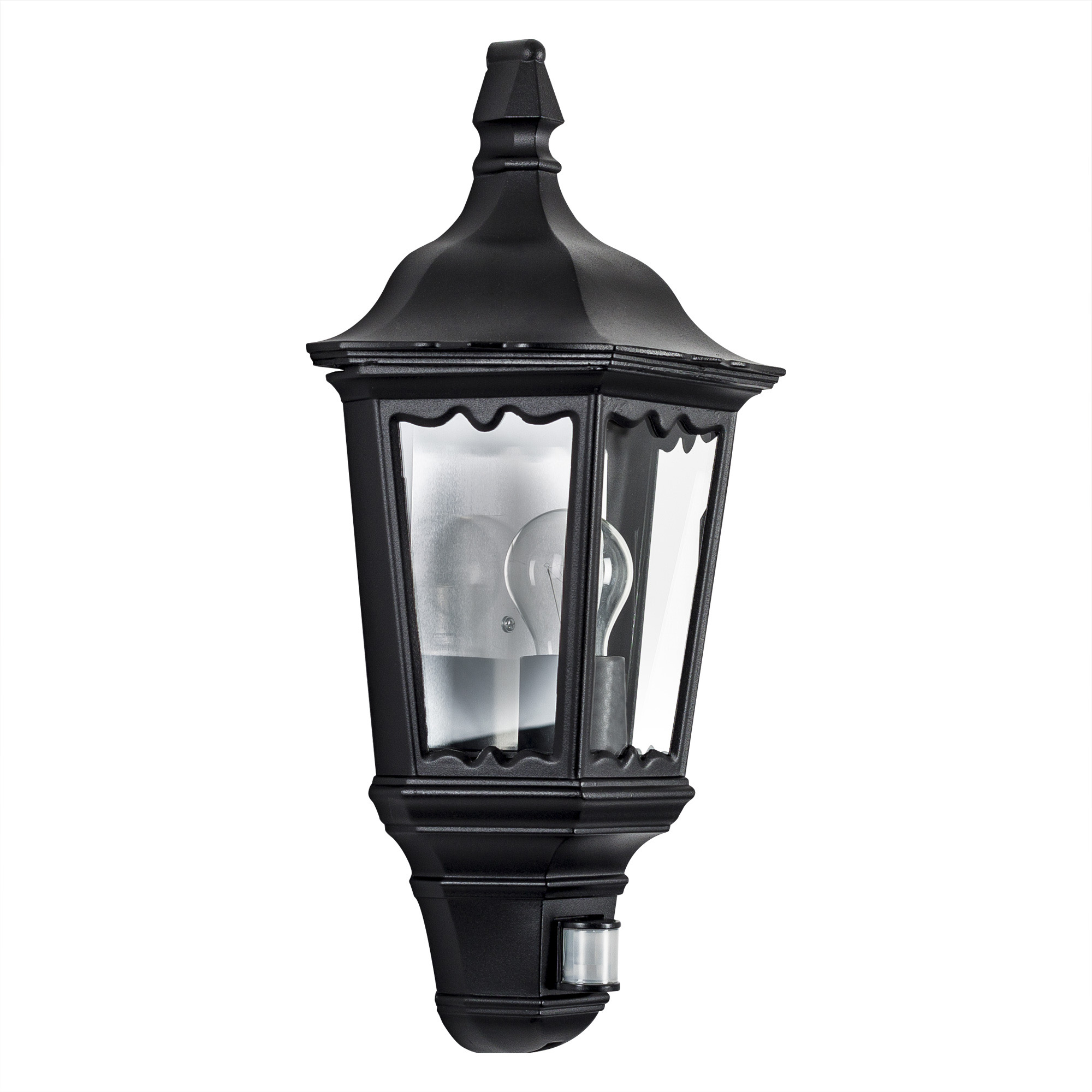 Ancona Plat zwart met bewegingsmelder