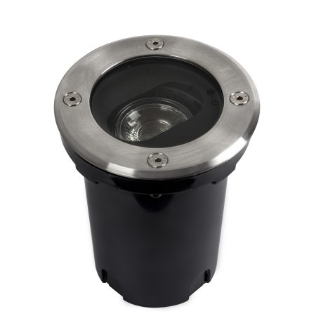 Richtbare Grondspot Ø12 Rond RVS met Lichtsensor LED
