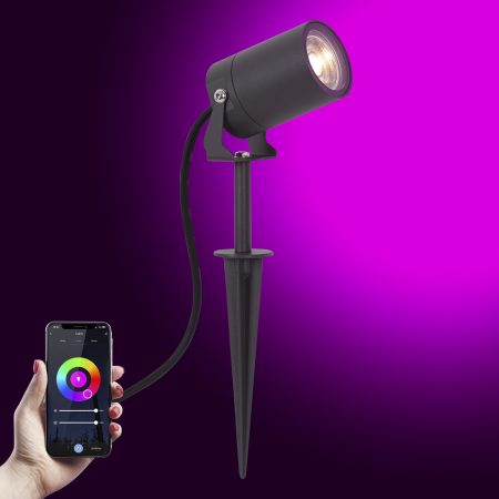 Stark Tuinspot Antraciet met Smart Color LED