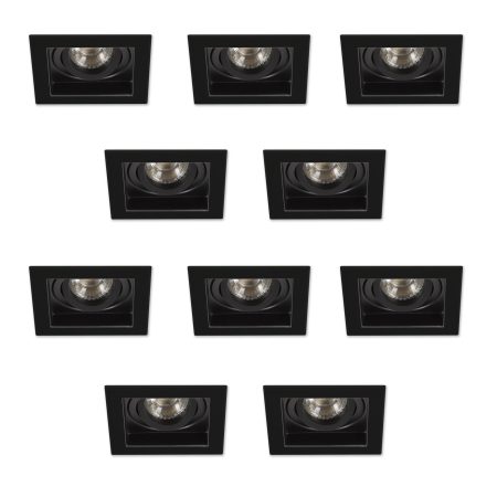 Set Axl inbouwspots 10 stuks zwart