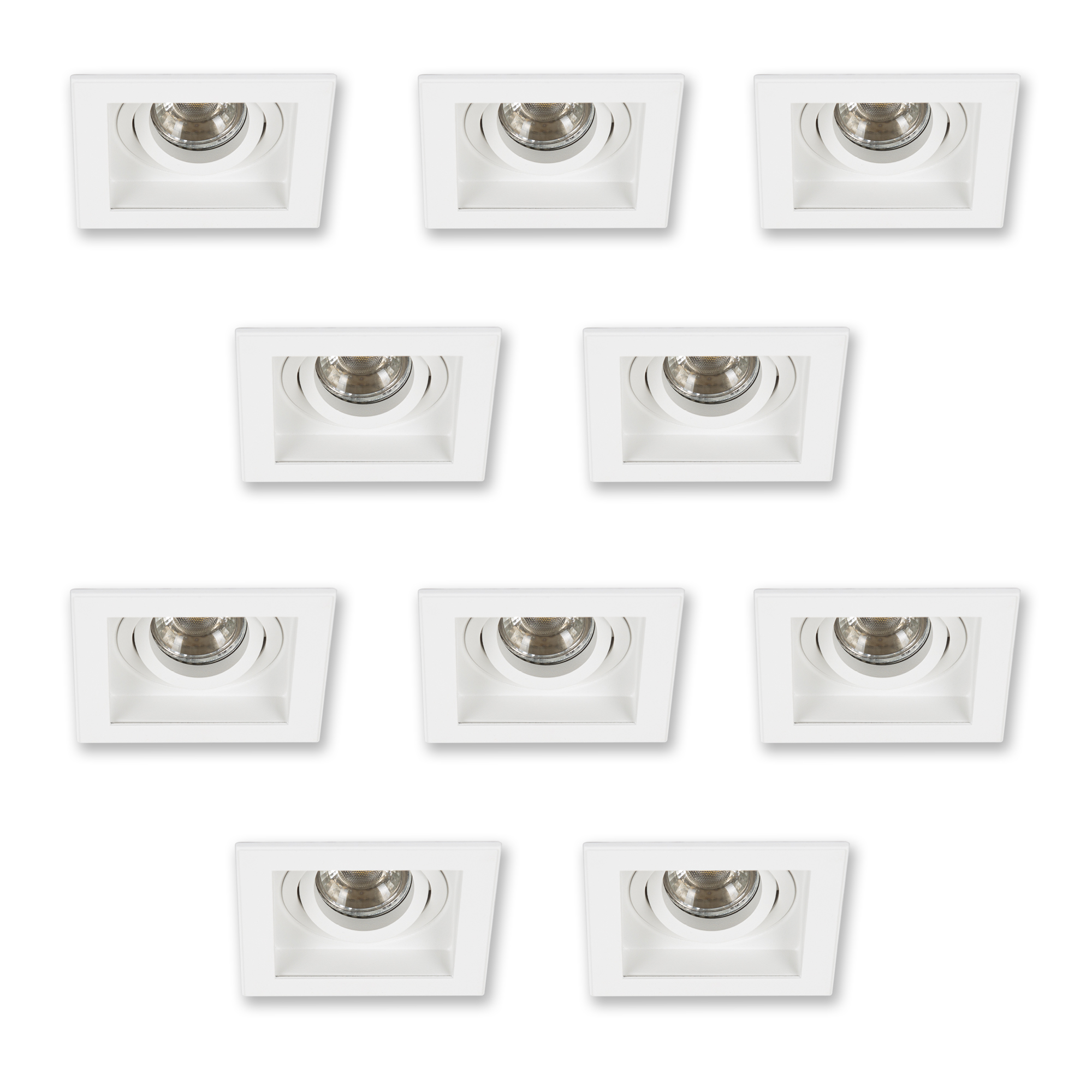 Set Axl inbouwspots 10 stuks wit