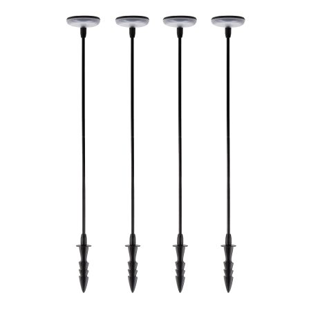 4x Sunflower Solar Tuinlamp Zwart