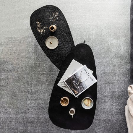 BePureHome Bijzettafel 'Triangle' Set van 2 stuks, kleur zwart