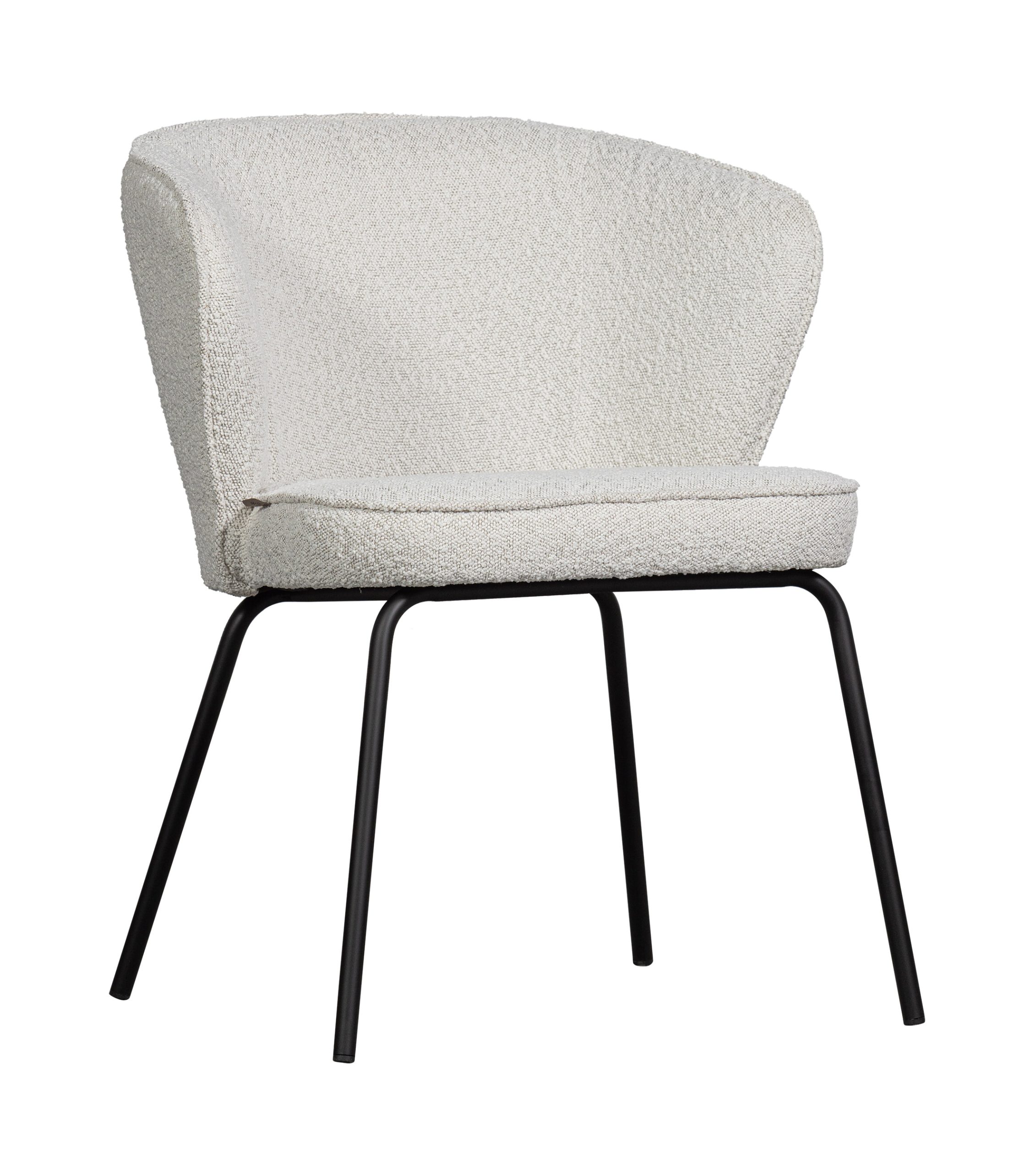 BePureHome Eetkamerstoel 'Admit' Bouclé, kleur Naturel