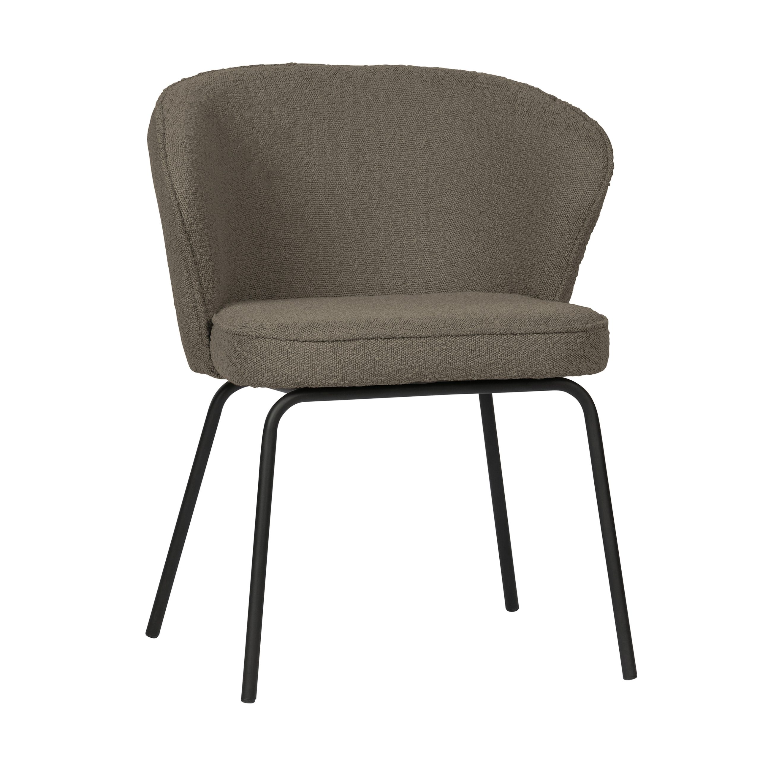 BePureHome Eetkamerstoel 'Admit' Bouclé, kleur Nougat