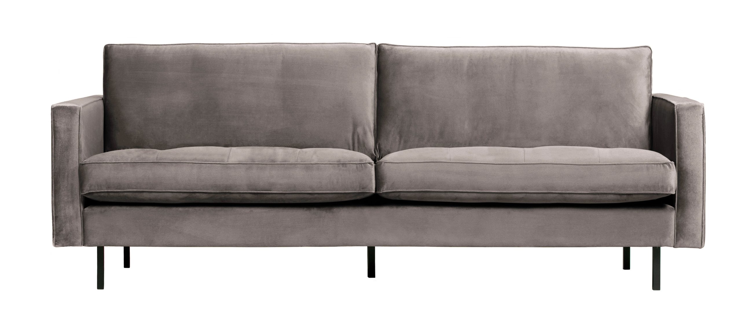 BePureHome Bank 'Rodeo' 2,5-zits, Velvet, kleur Taupe