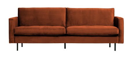 BePureHome Bank 'Rodeo' 2,5-zits, Velvet, kleur Roestbruin