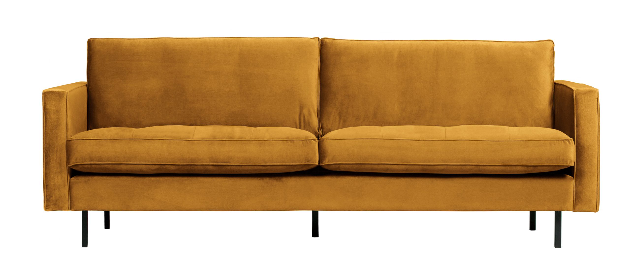 BePureHome Bank 'Rodeo' 2,5-zits, Velvet, kleur Oker