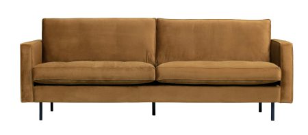 BePureHome Bank 'Rodeo' 2,5-zits, Velvet, kleur Honing Geel