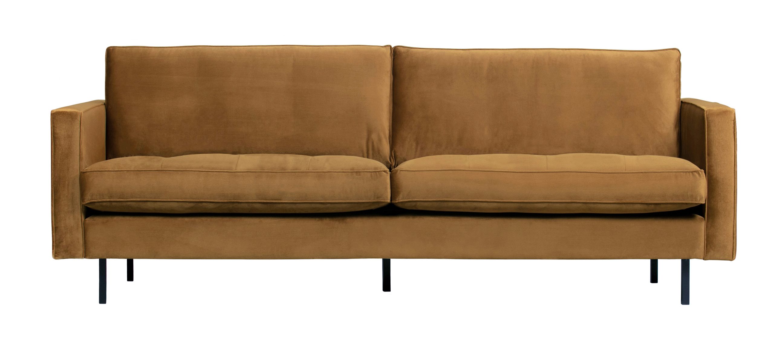 BePureHome Bank 'Rodeo' 2,5-zits, Velvet, kleur Honing Geel