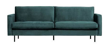 BePureHome Bank 'Rodeo' 2,5-zits, Velvet, kleur Teal