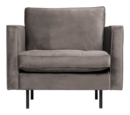 BePureHome Fauteuil 'Rodeo' Velvet, kleur Taupe