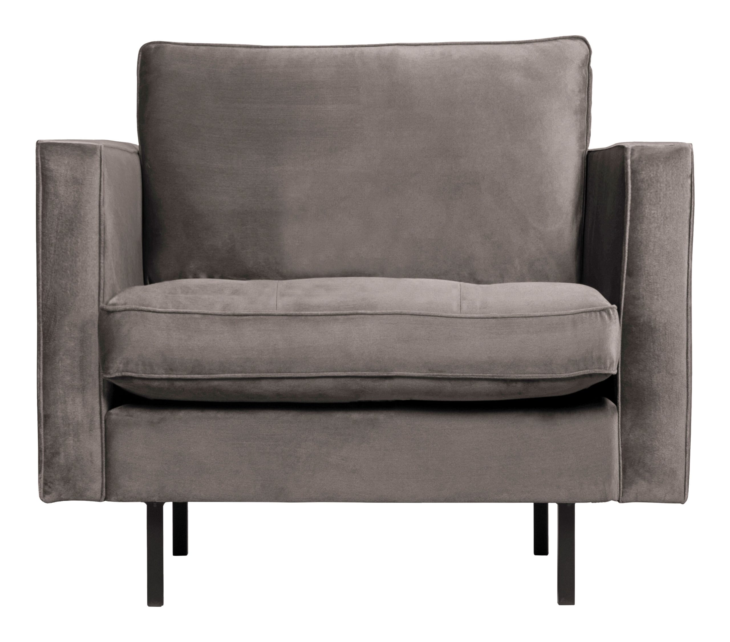 BePureHome Fauteuil 'Rodeo' Velvet, kleur Taupe