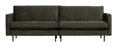 BePureHome Bank 'Rodeo' 3-zits, Velvet, kleur Dark Green