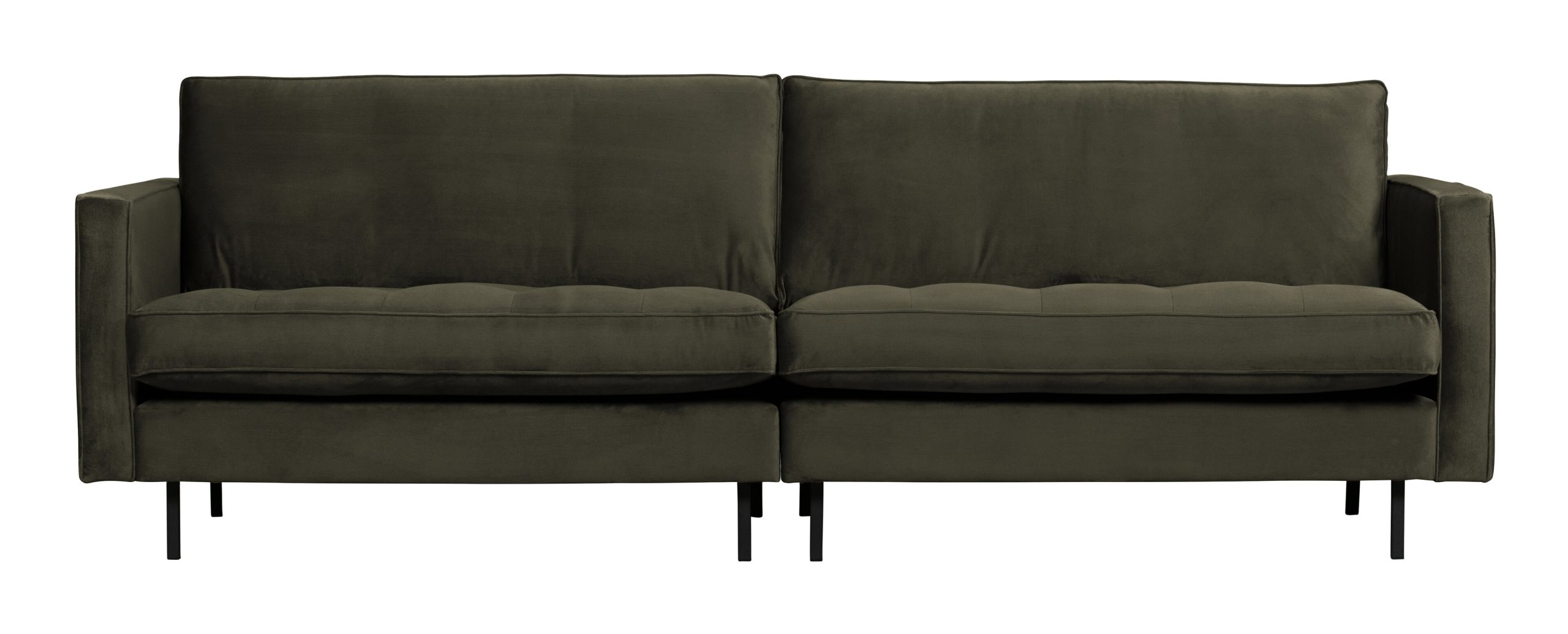 BePureHome Bank 'Rodeo' 3-zits, Velvet, kleur Dark Green