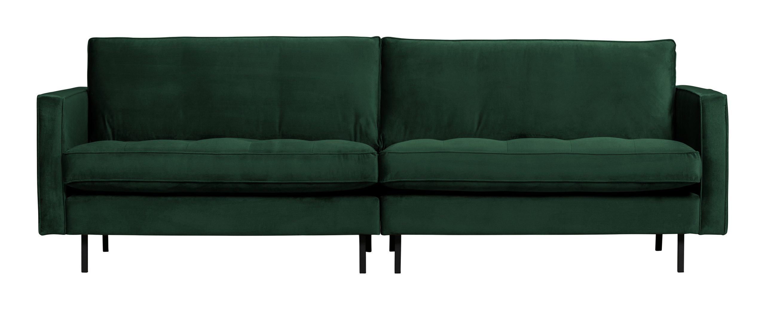 BePureHome Bank 'Rodeo' 3-zits, Velvet, kleur Green Forest