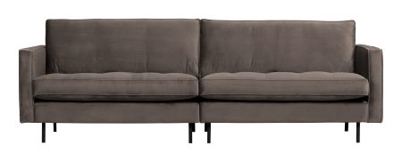 BePureHome Bank 'Rodeo' 3-zits, Velvet, kleur Taupe