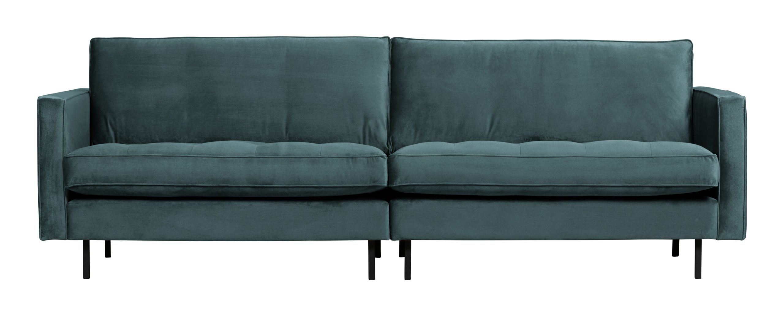 BePureHome Bank 'Rodeo' 3-zits, Velvet, kleur Teal
