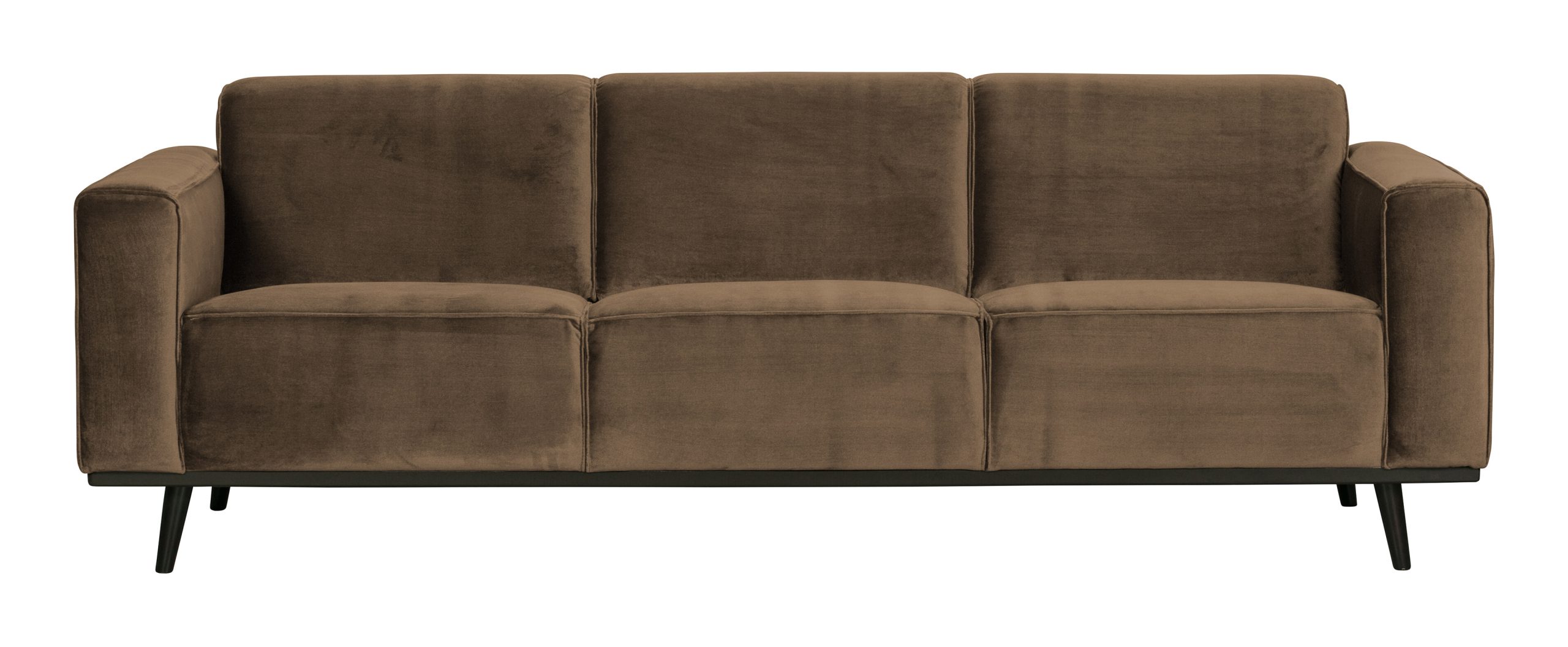 BePureHome Bank 'Statement' 3-zits, Velvet, kleur Taupe