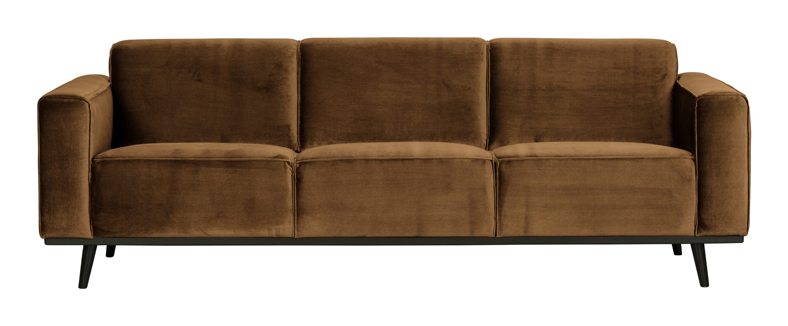 BePureHome Bank 'Statement' 3-zits, Velvet, kleur Honing Geel