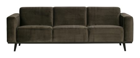BePureHome Bank 'Statement' 3-zits, Velvet, kleur Warm Groen