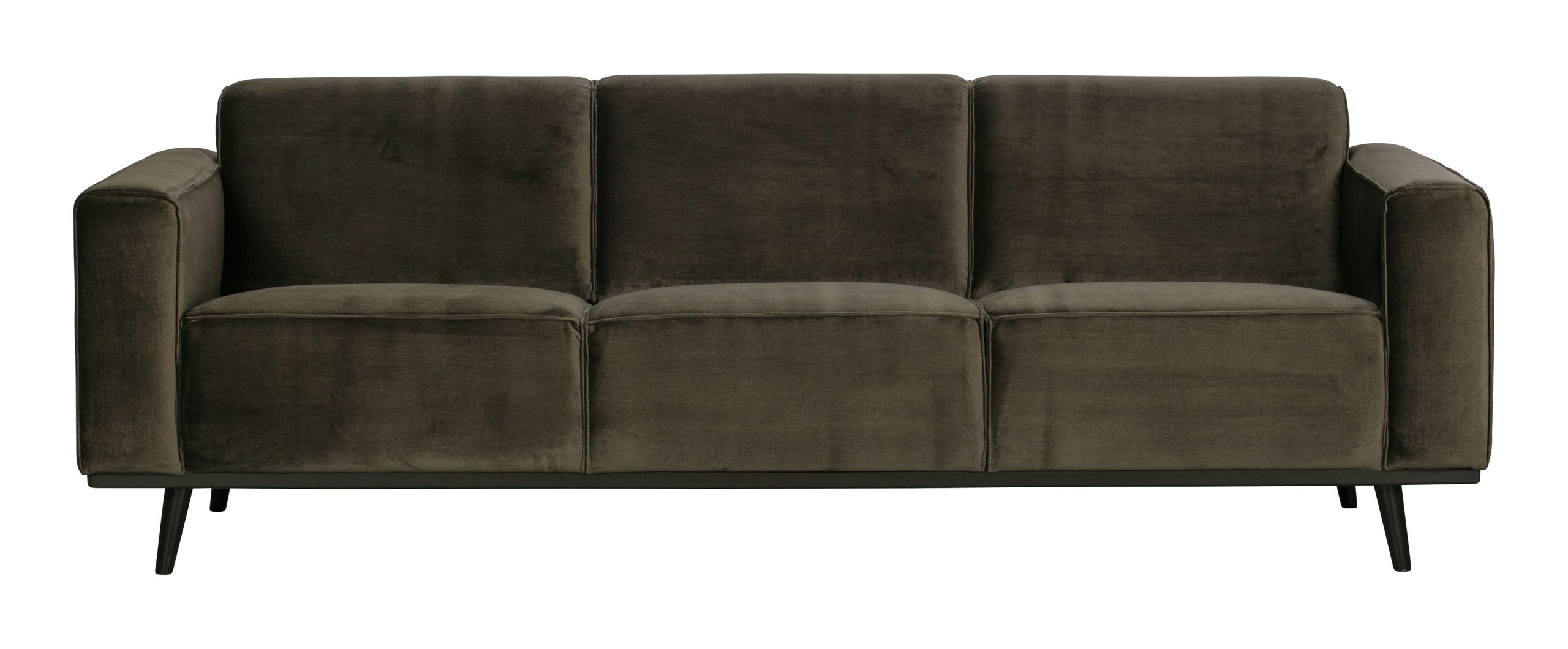 BePureHome Bank 'Statement' 3-zits, Velvet, kleur Warm Groen