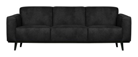BePureHome Bank 'Statement' 3-zits, Suedine, kleur Zwart
