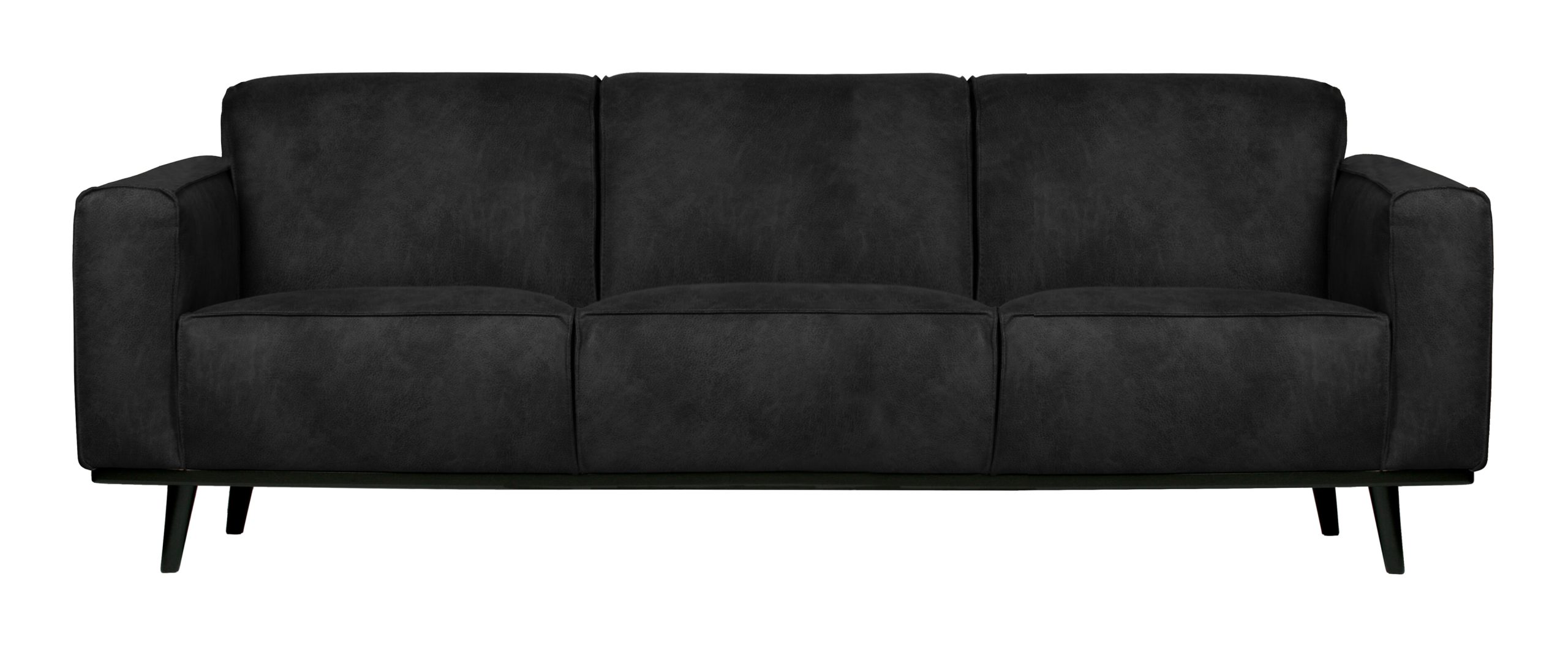 BePureHome Bank 'Statement' 3-zits, Suedine, kleur Zwart